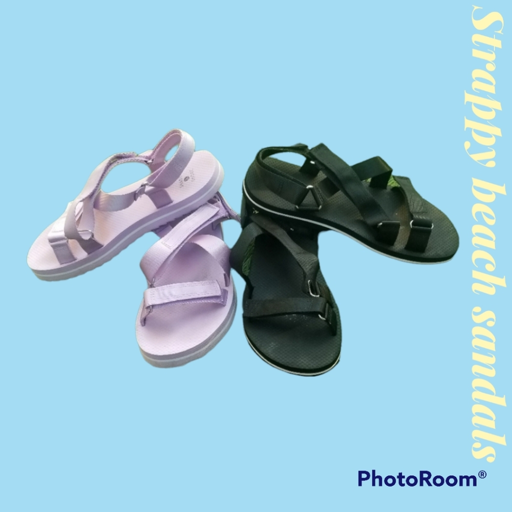 Purple and Black (both) Sandals from target
